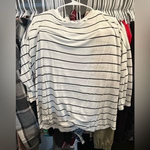 Oversized Stripped Long Sleeve Top - XL